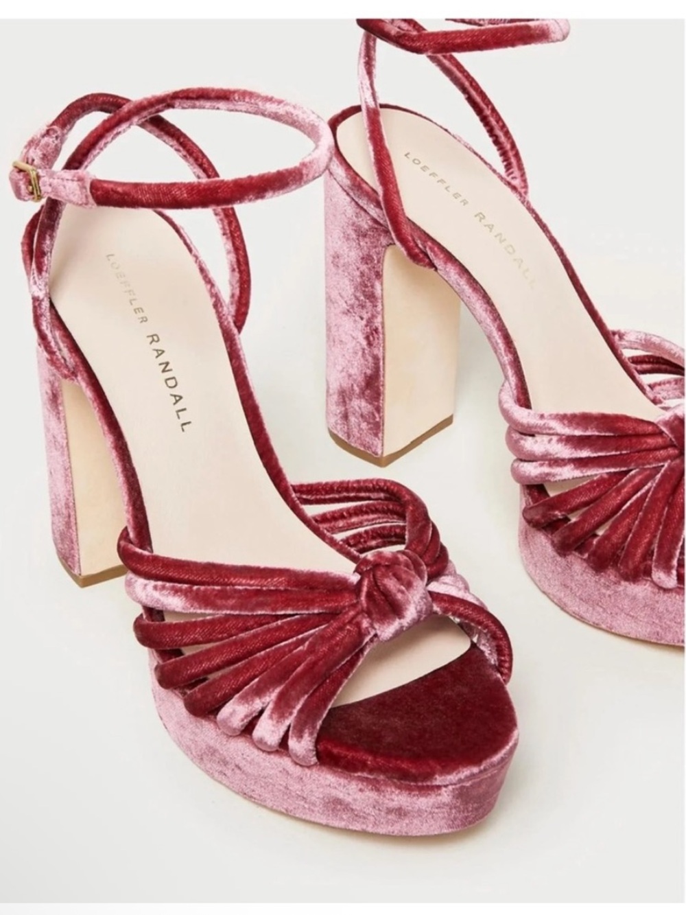 New Loeffler Randall Rivka Velvet Platform Heels size 10